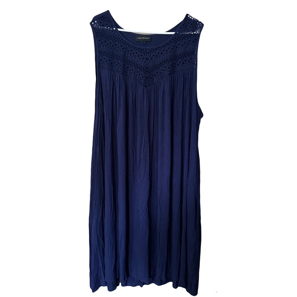 Lane Bryant 26/28 Navy Blue Casual Dress.